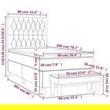Box spring krevet s madracem tamnosivi 90x200 cm baršunasti | shoptok.hr