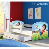  Dječji krevet ACMA s motivom, bočna bijela + ladica 140x70 cm 13 Footballer | shoptok.hr
