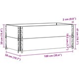  Okviri za palete 2 kom crni 100 x 50 cm od masivne borovine | shoptok.hr