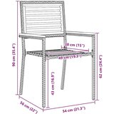  Komplet za jedilnico v vrtu 7 pcs Črna in rjava poli ratan, (5000288407) | Shoptok.si
