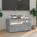 TV ormarić s LED svjetlima siva boja hrasta 75 x 35 x 40 cm | shoptok.hr