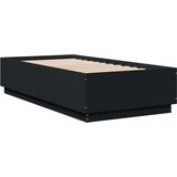 vidaXL Posteljni okvir črn 75x190 cm inženirski les | Shoptok.si
