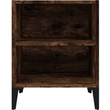  Nočna omarica s kovinskimi nogami dimljeni hrast 40x30x50 cm, (20732189) | Shoptok.si