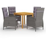  5-dijelni vrtni blagovaonski set sivi | shoptok.hr