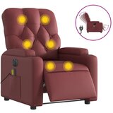 vidaXL Električni masažni naslanjač vinsko rdeče umetno usnje, (20920391) | Shoptok.si