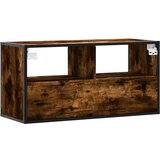 vidaXL TV omarica dimljen hrast 80x31x39,5 cm inženirski les in kovina | Shoptok.si