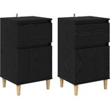  Noćni ormar 2 pcs Crni hrast 40 x 35 x 70 cm Konstruirano drvo | shoptok.hr