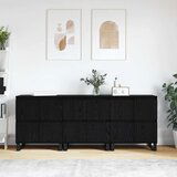 vidaXL Komode 3 pcs Crni hrast 180 x 35 x 70 cm Konstruirano drvo Cijene
