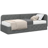  Kutni okvir kreveta Tamno siva 80 x 200 cm tkanina | shoptok.hr