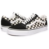 Vans Black-and-White Women Patterned Leather Sneakers UA Old Skool Platfor - Women Cene