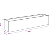  Vrtna saksija Srebrna 80 x 20 x 20 cm Nehrđajući čelik | shoptok.hr