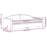 vidaXL Dnevni krevet s madracem crni 90 x 200 cm baršunasti | shoptok.hr