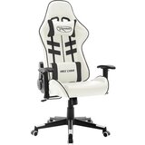 vidaXL Gaming stol belo in črno umetno usnje Cene