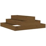 Maison Chic Visoka greda - Greda - Cvetlični Lonec medeno rjava 80x80x27 cm trdna borovina, (21790500) Cene