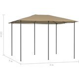  Sjenica 3 x 4 x 2,6 m smeđe-siva 160 g/m² | shoptok.hr