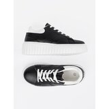 Shelvt Women's black sneakers with white inserts | shoptok.hr