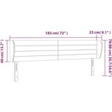  Uzglavlje s ušima krem 183x23x78/88 cm od tkanine | shoptok.hr