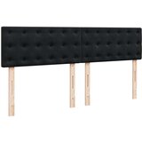 vidaXL Otomanski posteljni okvir z vzmetnico črn 180x200cm žamet | Shoptok.si