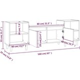 TV ormarić bijeli 160 x 35 x 55 cm od konstruiranog drva | shoptok.hr
