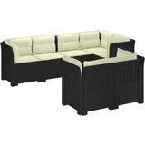  Kauč za vrt s 7 sjedala i jastučićima u rattan izgledu PP | shoptok.hr