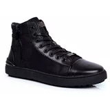 Kesi Mens Sneakers Goe Leather Black Shoes GG1N3019