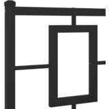  Metalni okvir za krevet s uzglavljem crni 150x200 cm | shoptok.hr