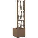  Vrtni saksija s rešetkom Smeđa 36 x 36 x 140 cm PP | Eponuda.com