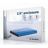 Gembird USB 3.0 2.5'' enclosure, brushed aluminum, deep-blue | shoptok.hr