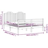  Okvir kreveta s uzglavljem 160 x 200 cm od masivnog drva | shoptok.hr