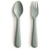 Mushie Fork and Spoon Set pribor Sage 2 kos