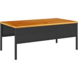 vidaXL zunanja kavč set - Črna Ratan, Les Srednje Trajno | Shoptok.si