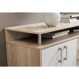 CARRYHOME komoda, bela, hrast sonoma | Shoptok.si