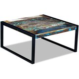  Stolić za kavu od masivnog obnovljenog drva 80 x 80 x 40 cm | shoptok.hr