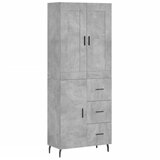  Visoka komoda siva betona 69,5x34x180 cm od konstruiranog drva Slike