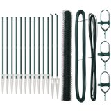 vidaXL Ograjni set Set 2 Zelena Kovina 25 x 1,5 m Vzdržljivo Cene