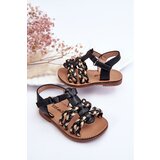 Boto Children's Velcro Sandals With Stripes Black Sammy | ePonuda.com