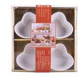 Diker HOME Set porcelanskih činija, 8x8cm, 4 komada, Beli | Eponuda.com