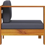  Srednja sofa s 1 naslonom za ruke tamnosiva od bagremovog drva | shoptok.hr