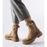 Gemre Brown ankle boots with decorative fastening Abela | Shoptok.si