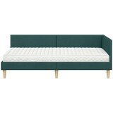  Kotni okvir postelje z matrico Drugo 2 pcs Zelena blago, (5000123255) | Shoptok.si