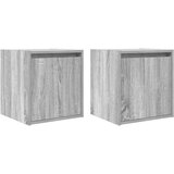  Stenska nočna omarica 2 kosa siva sonoma 38x34x40 cm | Shoptok.si