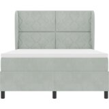 Box Spring Krevet s Madracem Svjetlosiva 160x200 cm Baršun | shoptok.hr