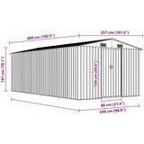  Vrtno spremište 257 x 489 x 181 cm metalno antracit | shoptok.hr