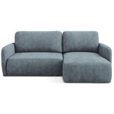 Makamii Prljavo plava sklopiva/s prostorom za odlaganje kutna garnitura od šenila (s desnim kutom/s ležaljkom) Lilo – | shoptok.hr