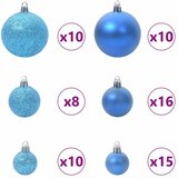  Umjetno božićno drvce S LED lampica Zelena i bijela 180 cm - 180 cm s LED-ima i plavim kuglicama | shoptok.hr