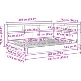  Krevetna polica s policom s uzglavljem s pohranom 2 pcs Dimljeni hrast 140 x 200 cm | shoptok.hr