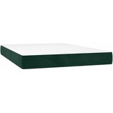  s oprugama i madracem tamnozeleni 140x190 cm baršunasti | shoptok.hr