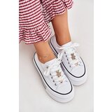 Boto Women's Platform Sneakers With Golden Accents White Fiorina | shoptok.hr