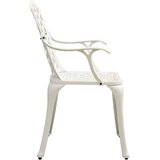 5-dijelni bistro set od lijevanog aluminija bijeli | shoptok.hr