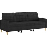 Sedežna garnitura z blazinami 3-delna črno blago, (20924794) | Shoptok.si